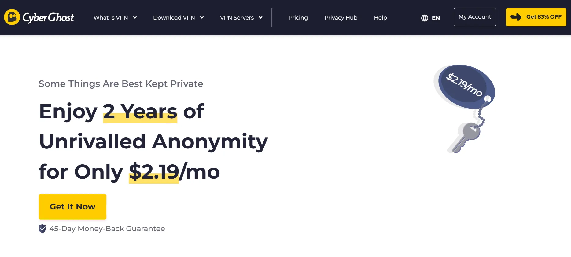 CyberGhost VPN Homepage