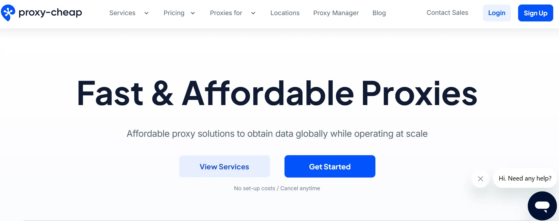 ProxyCheap Homepage