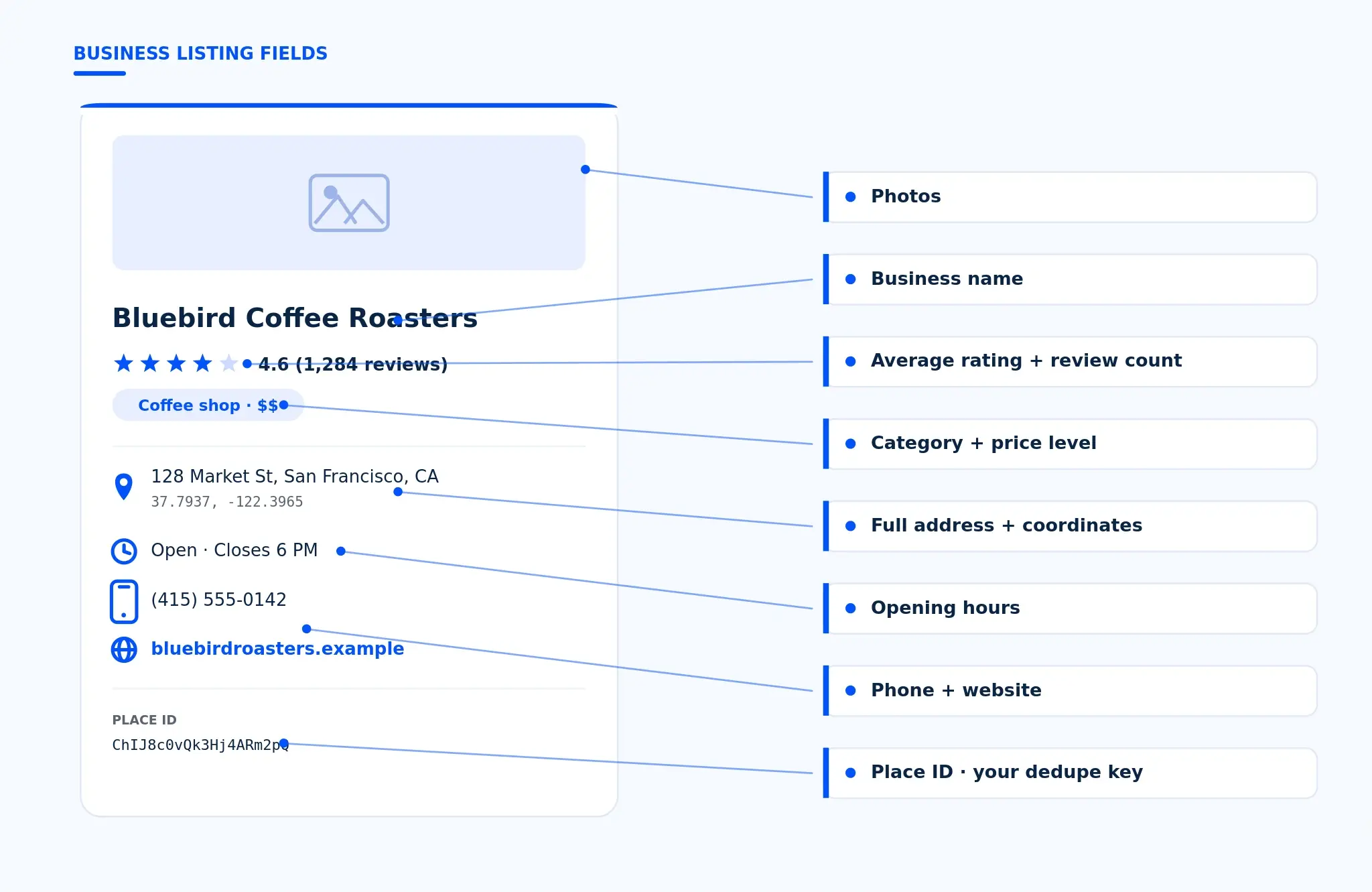 A single Google Maps listing exposes far more structured fields than most people collect by hand.